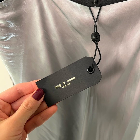 Rag & bone Astrid mini slip dress (silver, size 8) - Picture 5 of 5